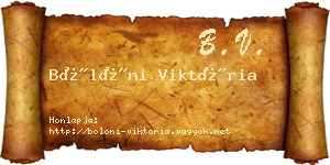 Bölöni Viktória névjegykártya